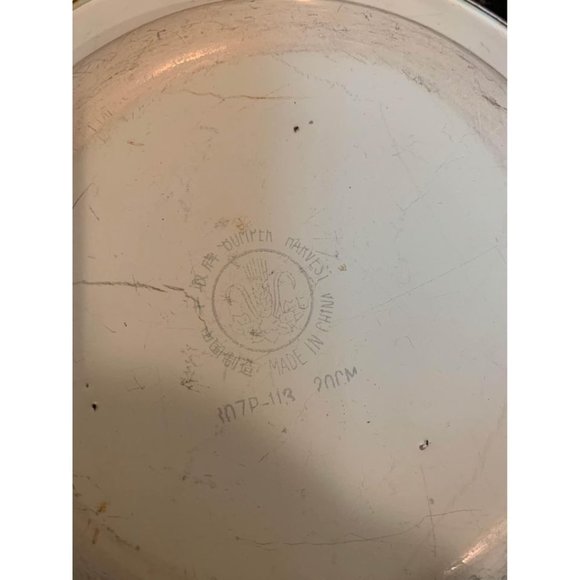 Vintage lot of 6 Bumper Harvest enamel breakfast bowls, farmhouse lot - Picture 4 of 6